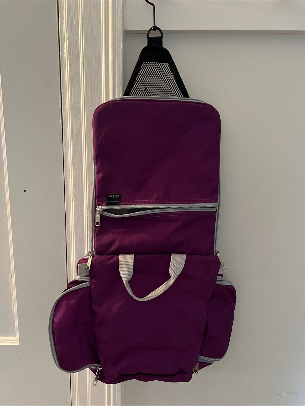 L.L. Bean Medium Purple Toiletry Dopp Kit with Gray Trim - Picture 3 of 3